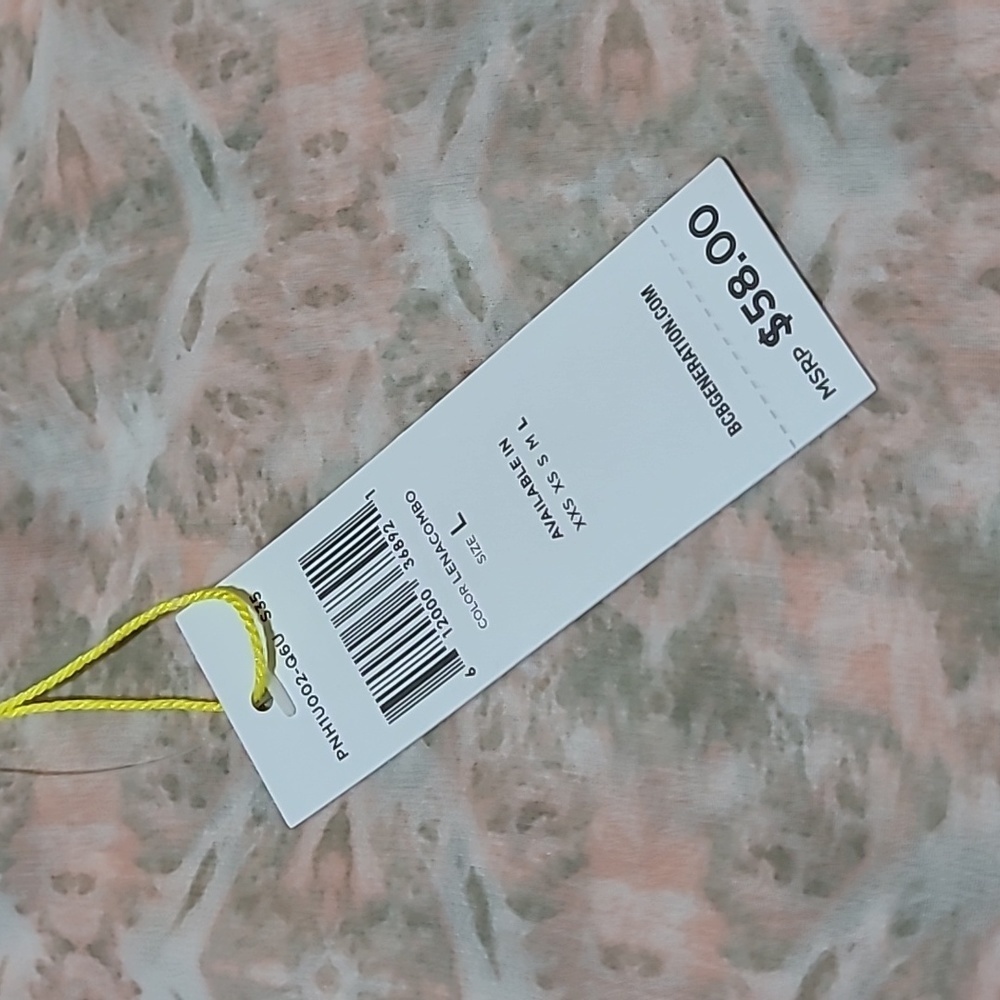 BCBGeneration Sheer Open Split Back Droptail Slee… - image 2